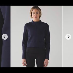 Lululemon Kicking Asphalt Half Zip Crop Top S6